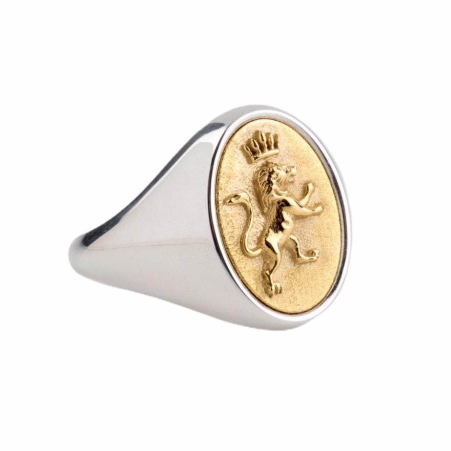 Lion Signet Yellow Solid Gold Ring | VicStoneNYC Fine Jewelry | Wolf &  Badger